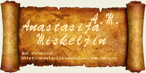 Anastasija Miškeljin vizit kartica